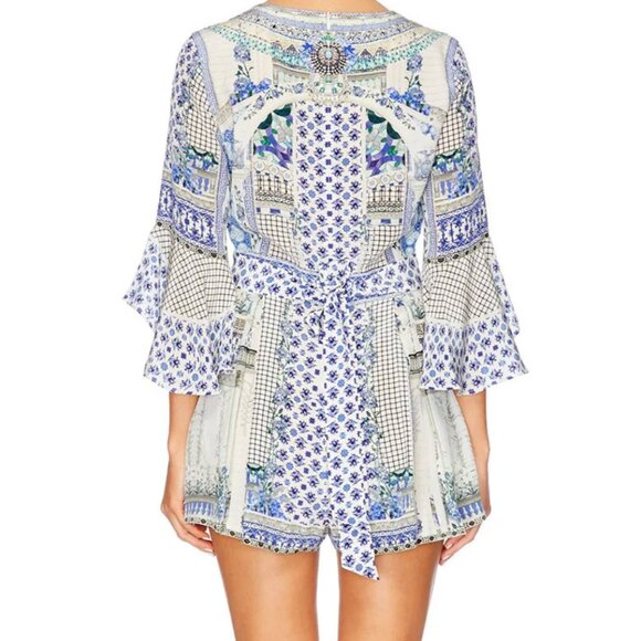 Camilla Low V-Neck Playsuit Salvador Summer Medium - Picture 2 of 7